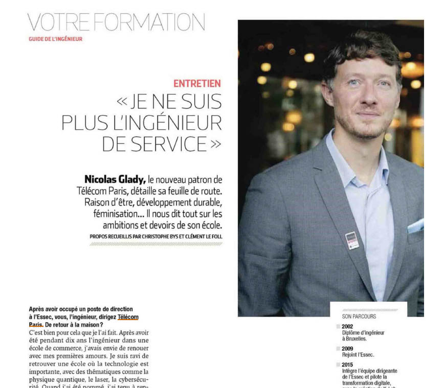 Extrait entrtien Nicolas Glady, L'Usine Nouvelle (hors série) 19/11/2020