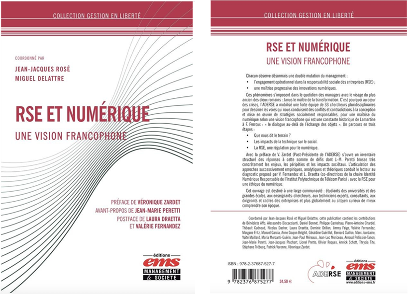 RSE et numérique : 1re et 4e de couverture