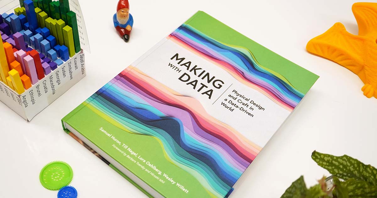 Making with data book on desk