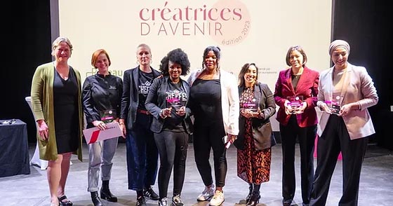 Lauréates de Créatrices d'Avenir, dont Ghaya Rekaya (2e à droite) - photo Créatrices d'Avenir