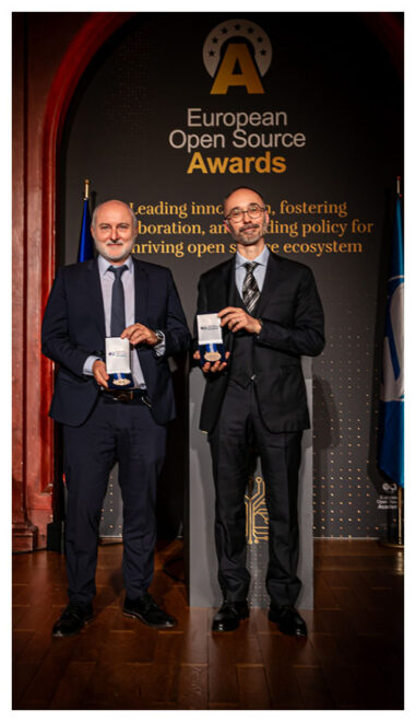 European Open Source Awards: Roberto Di Cosmo & Stefano Zacchiroli (avec marge)