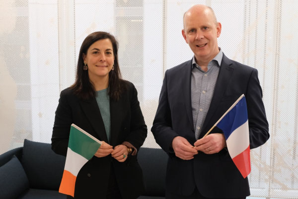 H.E. Céline Place, the French Ambassador to Ireland & Dr Diarmuid O’Brien, CEO of Research Ireland